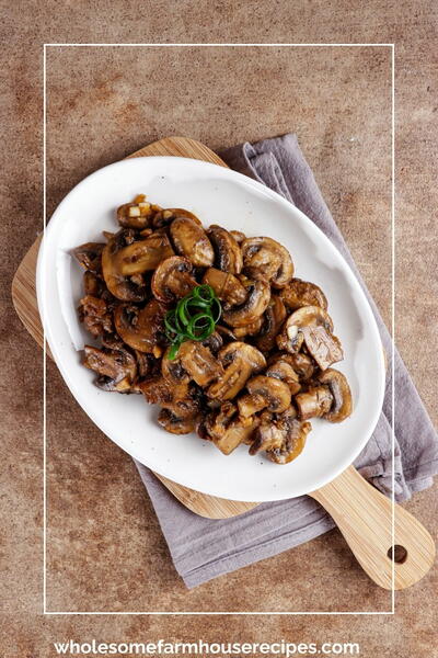 4 Ingredient Slow Cooker Ranch Garlic Mushrooms Recipe