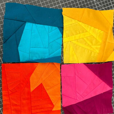 Solid Fabric Crumb Quilt Blocks
