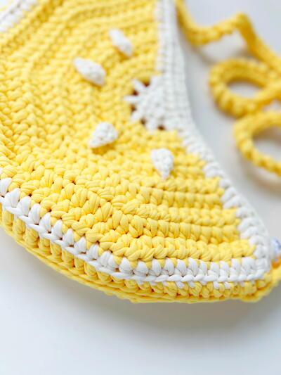 Crochet Lemon Wedge Cross Body Bag