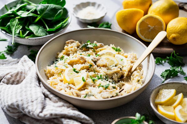 Dump-and-bake Lemon Chicken Orzo Dump-and-bake Lemon Chicken Orzo