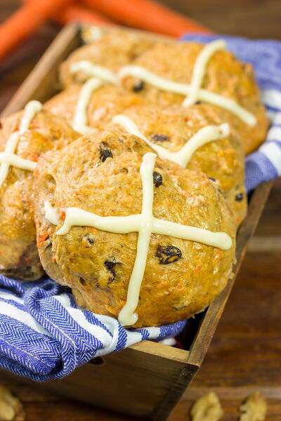 Carrot Cake Hot Cross Buns Carrot Cake Hot Cross Buns