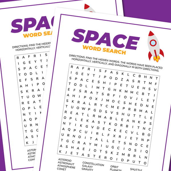 Space Word Search Space Word Search