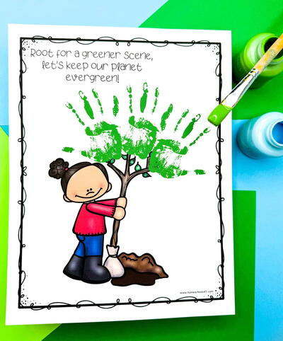 Earth Day Handprint Art