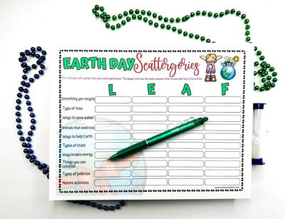 Earth Day Scattergories