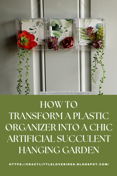 Transform A Plastic Organizer Into A Chic Artificial Succulent Hanging Garden Transform A Plastic Organizer Into A Chic Artificial Succulent Hanging Garden