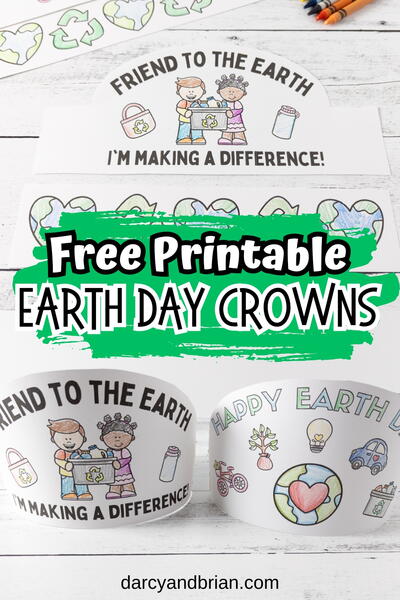 Earth Day Crown Printable