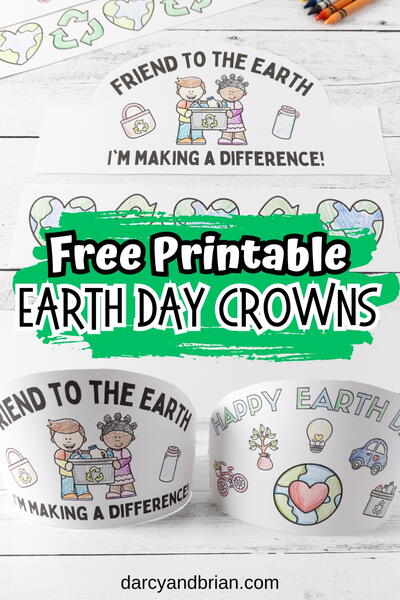 Earth Day Crown Printable Earth Day Crown Printable