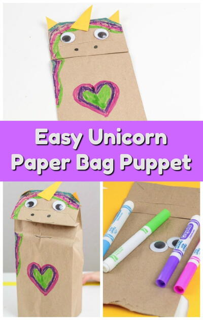 Easy Unicorn Paper Bag Craft For Preschoolers Easy Unicorn Paper Bag Craft For Preschoolers