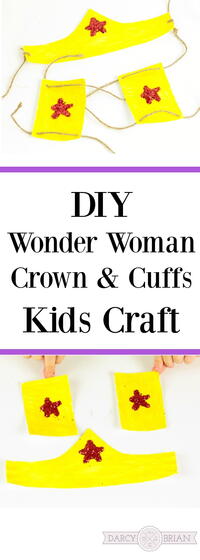 Diy Wonder Woman Crown And Cuffs Diy Wonder Woman Crown And Cuffs