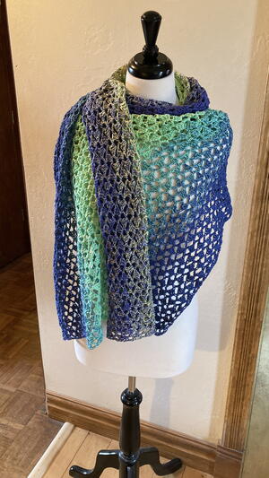 Aurora Borealis Easy Rectangular Crochet Shawl Pattern Aurora Borealis Easy Rectangular Crochet Shawl Pattern