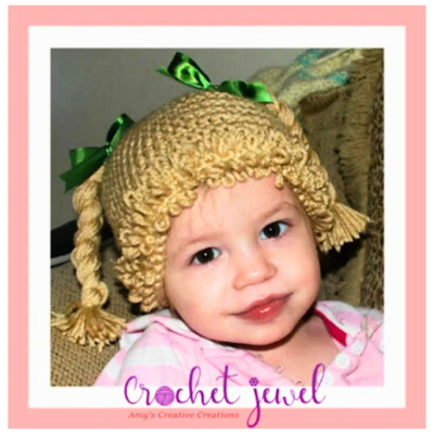 Crochet Cabbage Patch Hat 