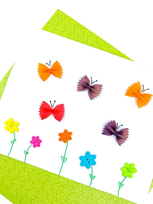 Pasta Butterfly Craft Pasta Butterfly Craft