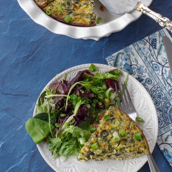 Mediterranean Crustless Quiche Mediterranean Crustless Quiche
