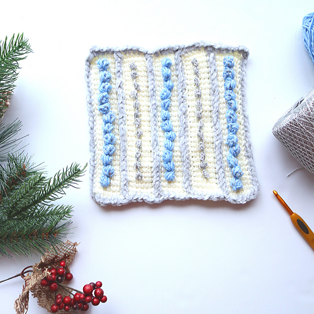 Tinsel Bobbles Square Tinsel Bobbles Square