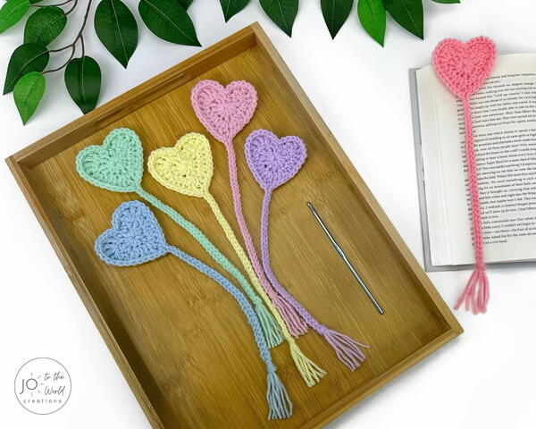 Heart Bookmark Crochet Pattern Heart Bookmark Crochet Pattern