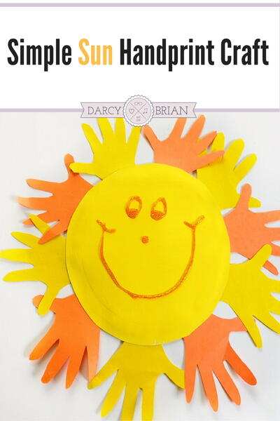 Easy Handprint Sun Paper Plate Preschool Craft Easy Handprint Sun Paper Plate Preschool Craft