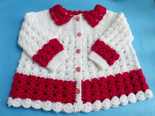 Crochet Beautiful Baby Cardigan Dress Crochet Beautiful Baby Cardigan Dress