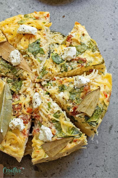 Creamy Baked Spaghetti Cake Creamy Baked Spaghetti Cake