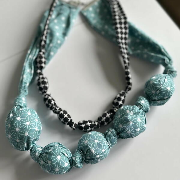 Fabric Necklace From Scraps Fabric Necklace From Scraps
