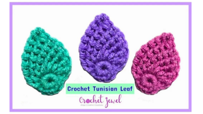 Tunisian Crochet Leaf