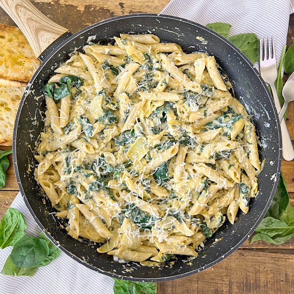 Creamy Spinach Artichoke Pasta Healthy One-pan 30 Minute Recipe Creamy Spinach & Artichoke Pasta | Healthy One-pan 30 Minute Recipe