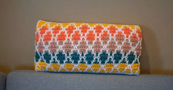 Mosaic Crochet Pillow Cover Pattern Mosaic Crochet Pillow Cover Pattern