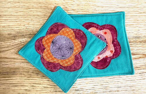 Flower Mug Rug Coaster Pattern Flower Mug Rug Coaster Pattern