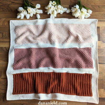 Pretty in Panels Stitch Sampler Crochet Baby Blanket