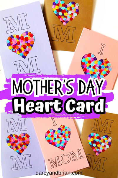 Mothers Day Heart Card Mother's Day Heart Card
