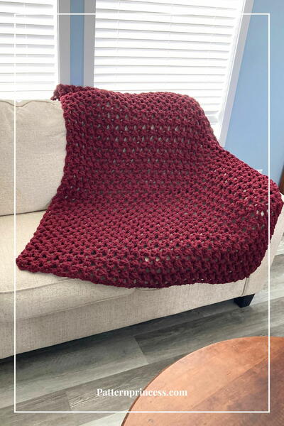 Puffy And Dreamy Chunky Crochet Throw Blanket Pattern