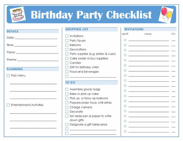 Free Printable Birthday Party Checklist Planning Guide Tips Free Printable Birthday Party Checklist: Planning Guide + Tips
