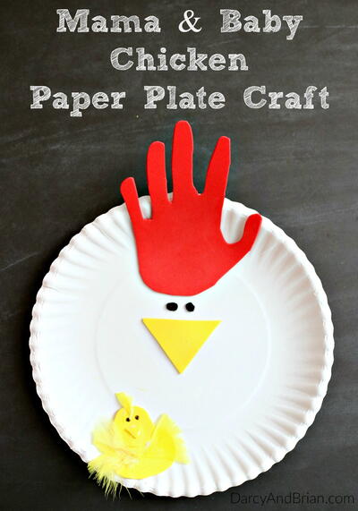 Handprint Chicken Paper Plate Craft Handprint Chicken Paper Plate Craft