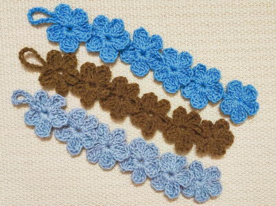 Crochet Flower Garland Bookmark