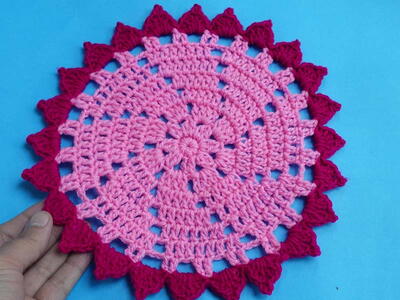 Crochet Sprial Doily Round Placemat