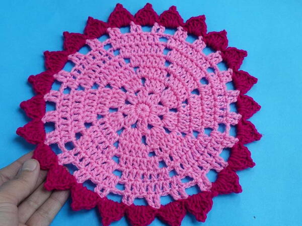 Crochet Sprial Doily Round Placemat Crochet Sprial Doily Round Placemat