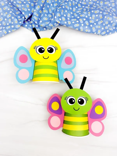 Colorful Butterfly Paper Cup Craft Colorful Butterfly Paper Cup Craft