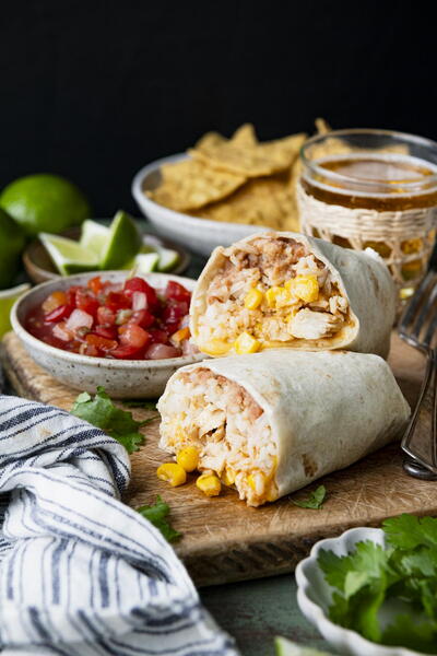 The Easiest Chicken Burritos The Easiest Chicken Burritos