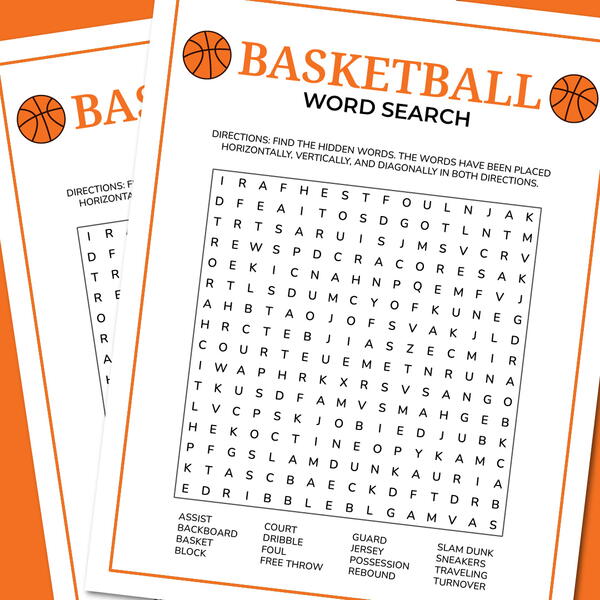 Basketball Word Search Basketball Word Search