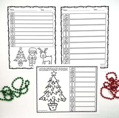 Free Christmas Acrostic Poem Template For Kids