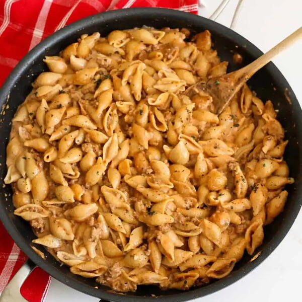 Creamy Beef And Shells Creamy Beef And Shells