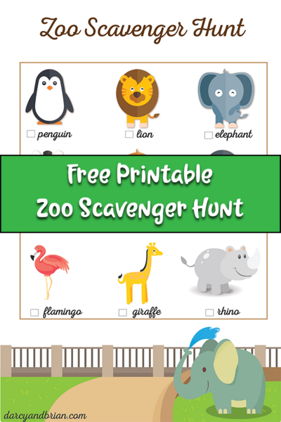 Free Printable Zoo Scavenger Hunt Free Printable Zoo Scavenger Hunt