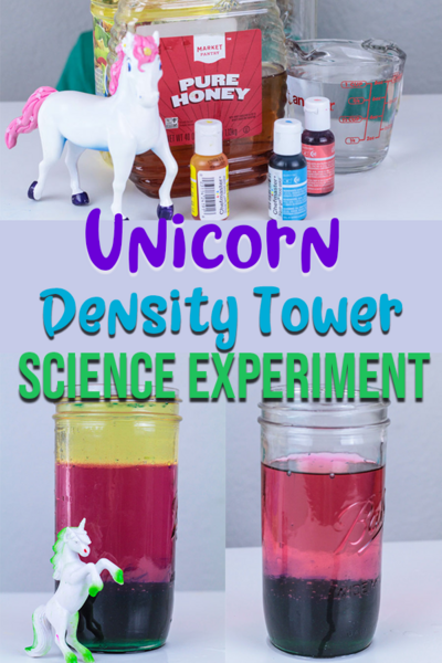 Unicorn Density Tower Science Experiment For Kids Unicorn Density Tower Science Experiment For Kids