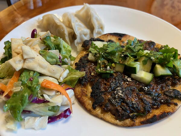 Smashed Pork Dumpling Tacos Smashed Pork Dumpling Tacos