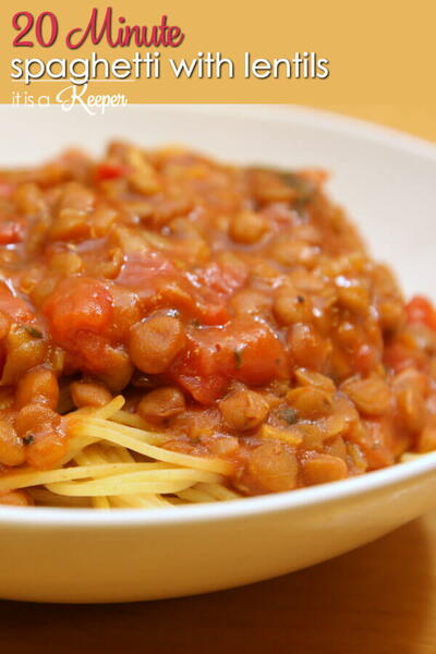 Spaghetti With Lentils Spaghetti With Lentils