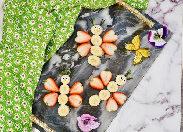 Strawberry Banana Butterfly Fruit Tray Strawberry Banana Butterfly Fruit Tray