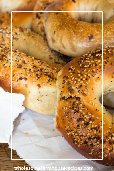 Hot And Fresh Homemade New York Style Everything Bagels