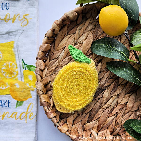 Lemon Crochet Dish Scrubby Lemon Crochet Dish Scrubby