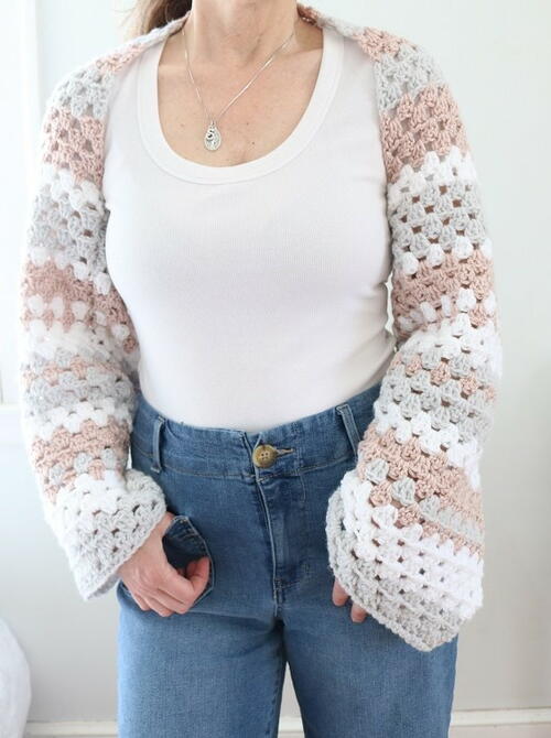 Granny Stripe Shrug Granny Stripe Shrug