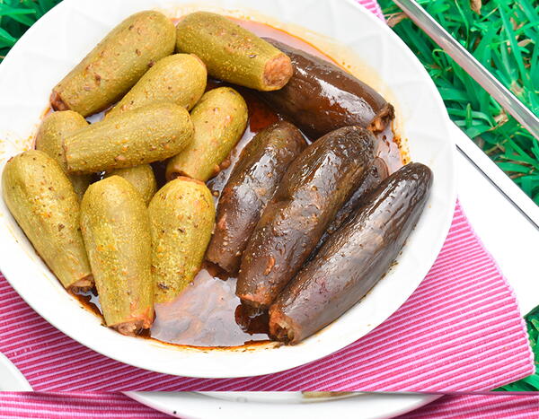 Stuffed Zucchini And Eggplant Stuffed Zucchini And Eggplant