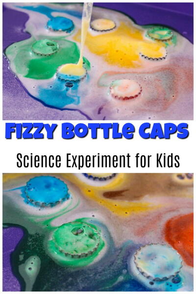 Fizzy Bottle Caps Science Experiment